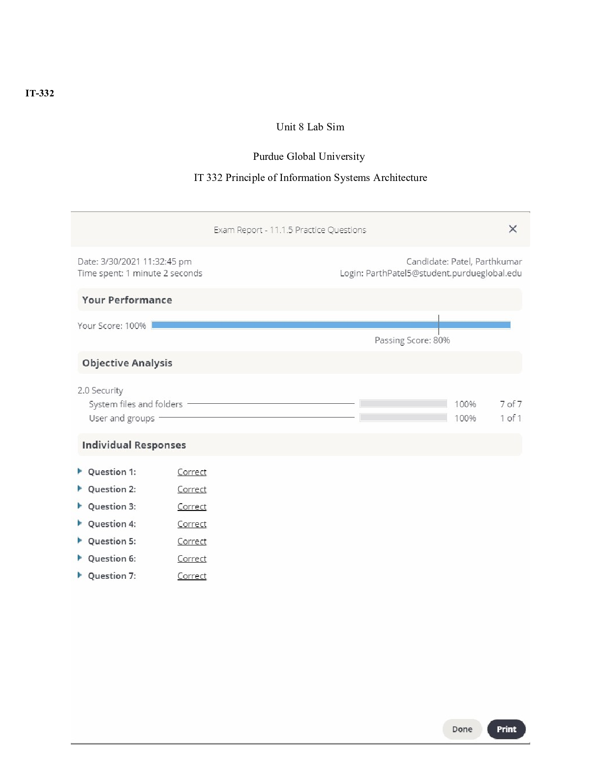 Preview image for IT332 Unit 8 Lab.docx    IT-332  Unit 8 Lab Sim  Purdue Global University  IT 332 Principl